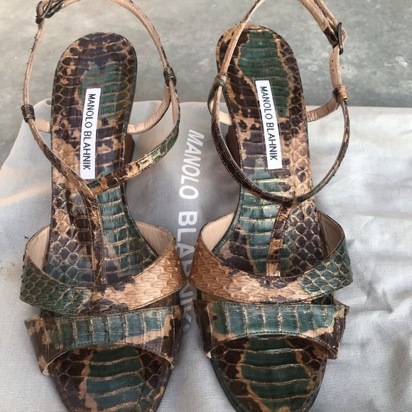 Manolo Blahnik snakeskin wedges - Picture 8 of 8